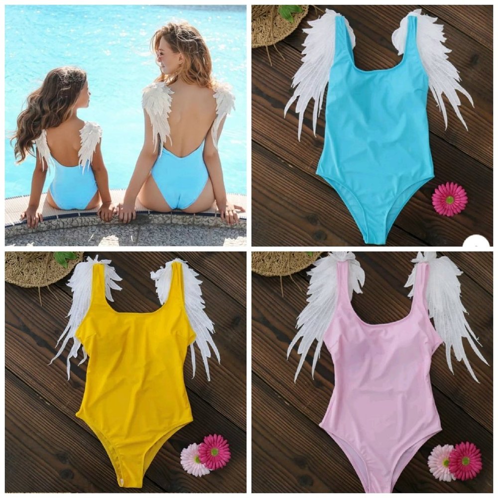 Mother Daughter Matching Angel Pairing Swimsuit